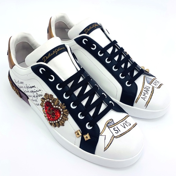 Dolce & Gabbana Other - NIB DOLCE & GABBANA Heart Portofino White Sneakers